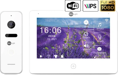 Комплект видеодомофона NeoLight NeoKit HD PRO WF White