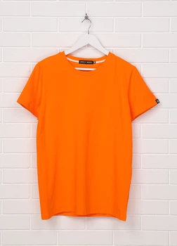 Футболка "Only Man" (95-TSH-3-02-orange/small-silver-back-XXXL)
