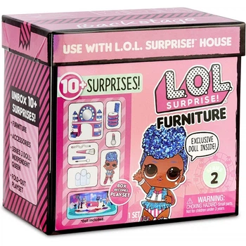 Игровой набор с куклой LOL Surprise Furniture Backstage Independent Queen (MGA Entertainment, США) ЛОЛ Мебель Фурнитура 2 серии Леди-Независимость (564942)