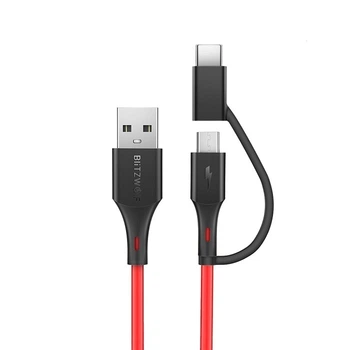 Кабель BlitzWolf 2 в 1 USB+Type-C BW-MT 3 1.8м