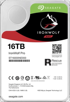 Жесткий диск Seagate IronWolf Pro HDD 16TB 7200rpm 256MB ST16000NE000 3.5" SATAIII