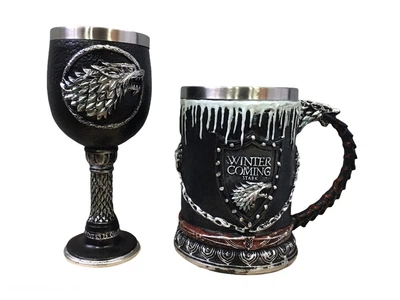 Подарунковий Набір Чашка Келих 3D Гра Престолів Game Of Thrones Winter Is Coming Stark Старк