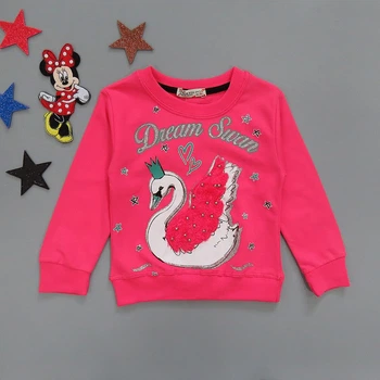 Свитшот "Лебедь" Pitircik kids для девочки 86 см Розовый 17379