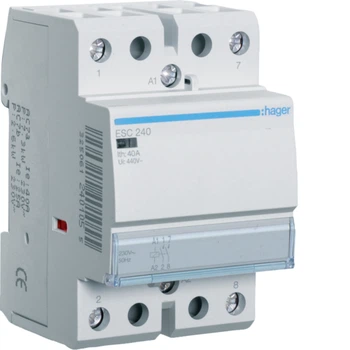 Контактор Hager ESC240 40A 230V AC 2NO модульный