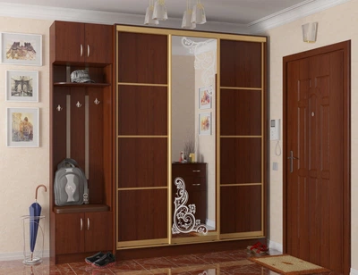 Шкаф купе Гратис трехдверный 240х240х45 см Орех Экко