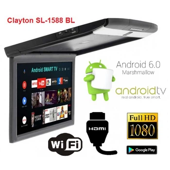Монитор потолочный Clayton SL-1588 BL Android (черный)