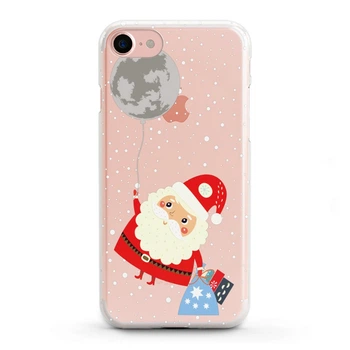 Чехол силиконовый для Apple iPhone (Смешной Санта Клаус) 7 айфон silicone case (767589983)