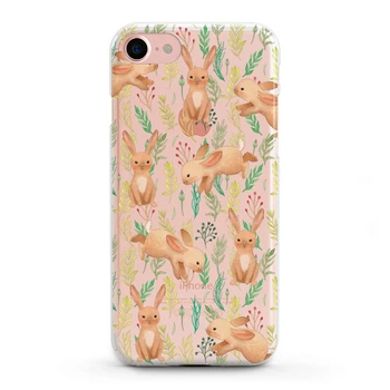 Чехол силиконовый для Apple iPhone (Рыжий кролик) 5/5s/SE айфон silicone case (767581233)