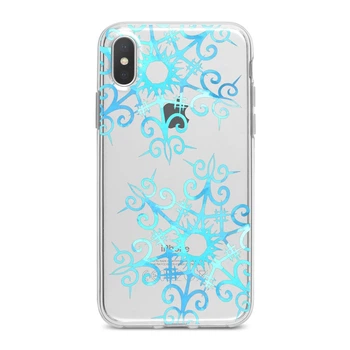 Чехол силиконовый для Apple iPhone (Удивительные снежинки) X/Xs айфон 10 silicone case (767580190)