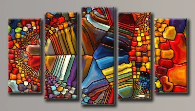 Модульная картина на холсте Holst Art из 5-ти частей Мозаика 2 71х128 см