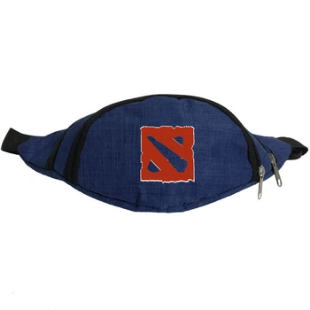 Сумка Бананка Дота 2 002 DOTA 2 на пояс Cappuccino DOT 002 blue синий