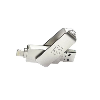 USB флеш 64 Гб T&G 004IOS Lighting, MicroUSB silver