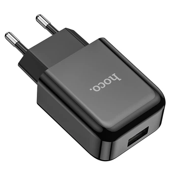 Сетевое зарядное устройство Hoco N2 Vigour single port charger (EU) Black
