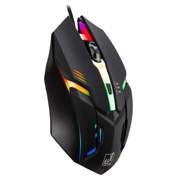 Мышь Carprie K2 Black, USB, 1600dpi, RGB-подсветка, 4 кнопки
