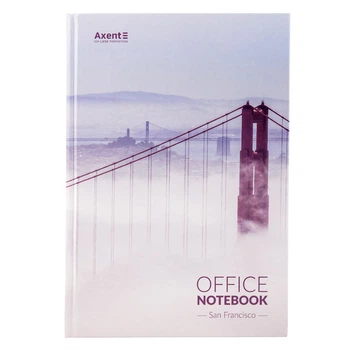 Записна книга Axent San Francisco А4 192 аркушів в клітинку Фіолетово-біла (8423-22-a)