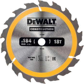 Диск пиляльний DeWALT DT1938 184мм 18