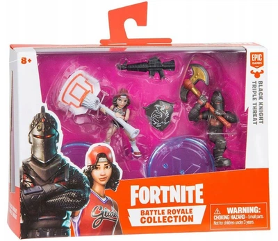 Набір ігрових фігурок Fortnite BLACK KNIGHT & TRIPLE THREAT колекційні фігурки Фортнайт за ліцензії, 2шт/5см (63514-01)