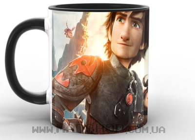 Кружка Как приручить дракона&nbsp;How to train your dragon&nbsp;HD.02.04 черный