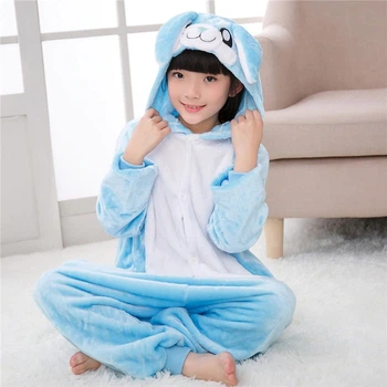 Пижама Кигуруми детская BearWear Зайка New L 125 - 135 см Голубой