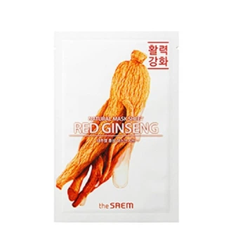 Тканинна маска для обличчя з екстрактом червоного женьшеню Saem Natural Mask Sheet Red Ginseng 21 мл (8806164136447)
