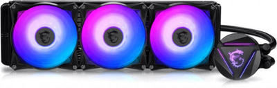 Система водяного охлаждения MSI MAG CoreLiquid 360R; Intel: LGA2066//2011/1151/1150/1155/1156/LGA1366, AMD: AM4/AM3+/AM3/AM2+/AM2/FM2+/FM2/FM1, 394x120x27 мм, 4-pin