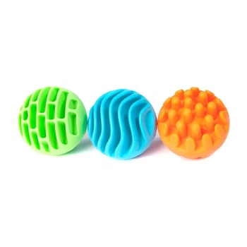 Прорезыватель-погремушка Fat Brain Toys Sensory Rollers Сенсорные шары 3 шт. (F161ML)