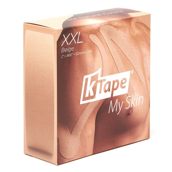 Хлопчатобумажный кинезио тейп K-Tape My Skin Beige, 5 см х 22 м, бежевый (100176)