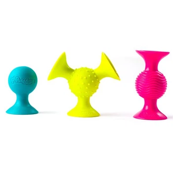 Набор сенсорных погремушек на присосках Fat Brain Toys pipSquigz 3 шт. (F089ML)