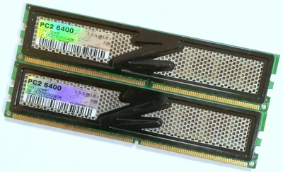 Пара игровой оперативной памяти OCZ Vista Upgrade DDR2 4Gb (2Gb+2Gb) 800MHz PC2 6400U CL5 (OCZ2VU8004GK) Б/У