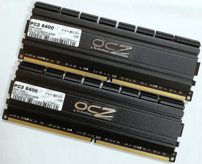Пара игровой оперативной памяти OCZ Blade DDR2 4Gb (2Gb+2Gb) 800MHz PC2 6400U CL4 (OCZ2B800C44GK) Б/У