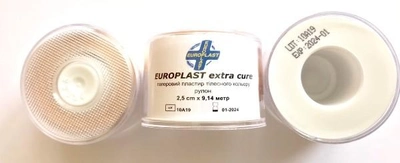 Europlast Екстра Кер на бумажной основе в рулоне телесный 2,5 см х 9,14 м
