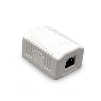 Розетка однопортовая с экраном Cablexpert RJ-45, 5Е cat, внешняя (NCAC-1F5E-01)