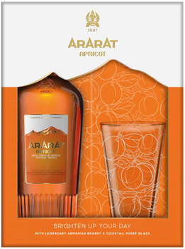 Набор крепкий алкогольный напиток ARARAT Apricot 0.7 л 35% + 1 стакан (4850001006930)