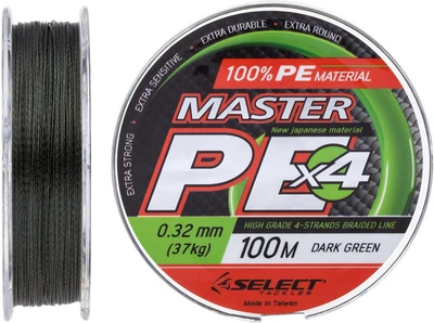 Шнур Select Master PE 100 м 0.32 мм 37 кг Темно-зеленый (18701597)
