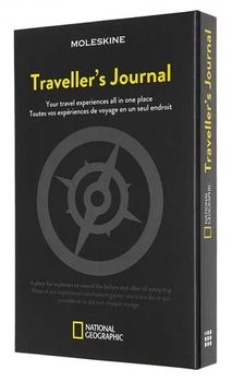 Подарункове видання Moleskine Passion Мандри із National Geographic середній 13 х 21 см чорний