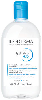 Міцелярний лосьйон для зневодненої, чутливої шкіри Bioderma Hydrabio H2O Micellaire Solution 500 мл (3401321549020)