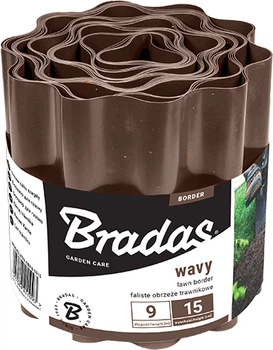 Садовий бордюр Bradas 9 м х 15 см Коричневий (OBFB 0915)