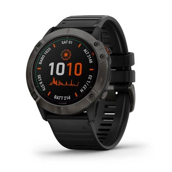 GARMIN Fenix 6X Pro Solar Titanium Carbon Grey DLC with Black Band (634872904) - Восстановлен