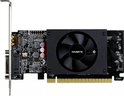Видеокарта GeForce GT710, Gigabyte, 2Gb DDR5 64-bit DVI/ HDMI (GV-N710D5-2GL) Б/У