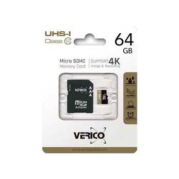 Карта пам'яті microSD 64 Гб Verico з адаптером class 10 (UHS-1)