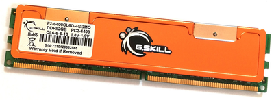 Игровая оперативная память G.Skill DDR2 2Gb 800MHz PC2 6400U CL6 (F2-6400CL6D-4GBMQ) Б/У