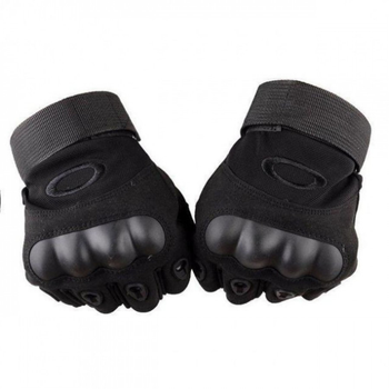 Тактичні безпалі рукавички (велоперчатки, мотоперчатки) Oakley Black Розмір XL