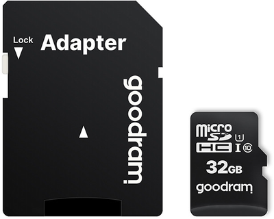 Карта пам'яті Goodram MicroSDHC 32Gb UHS-I Class 10+ SD-adapter (M1AA-0320R12)