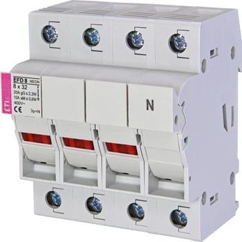 Роз'єднувач запобіжника ETI EFD 8 NEON 3p+N 20А 400В 2520025