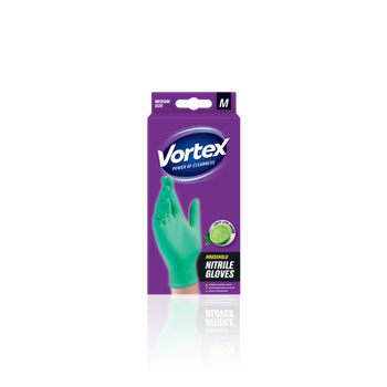 Упаковка перчаток Vortex нитриловых одноразовых с приятным запахом лайма M, 10 шт (4820048488303)