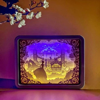 3D настольная картина-ночник "Сказка Золушки" 3DTOYSLAMP