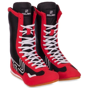 Боксерки OB-2299 Zelart верх PU красный size 40/25.5см