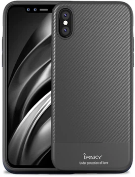 Чехол-накладка Ipaky Carbon Fiber Series/TPU Case With Carbon Fiber Apple iPhone XS Max Gray