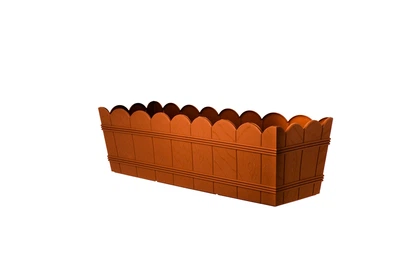 Балконный ящик для цветов Form-Plastic Wood под дерево 8,5 л 17 х 15 х 40 см Терракот
