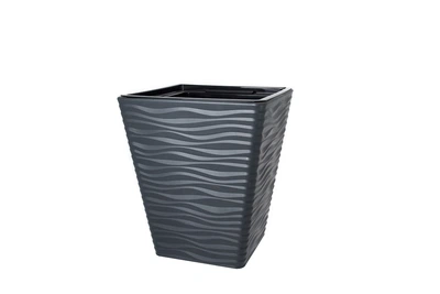 Горшок для цветов Form-Plastic Сахара Дюны квадрат 19,9 л 30 х 33 см Антрацит